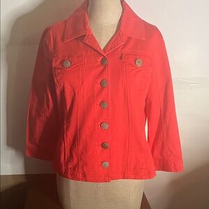 😄AMX fitted jacket/blazer button up pockets collar medium